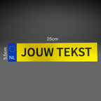 Geel Aangepast Kenteken plaat - decoratie